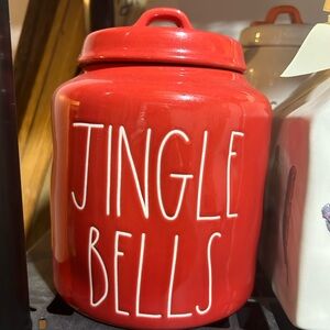 Red Jingle Bells Canister